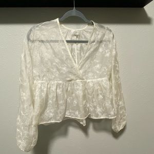 See through floral blouse- Aritzia
